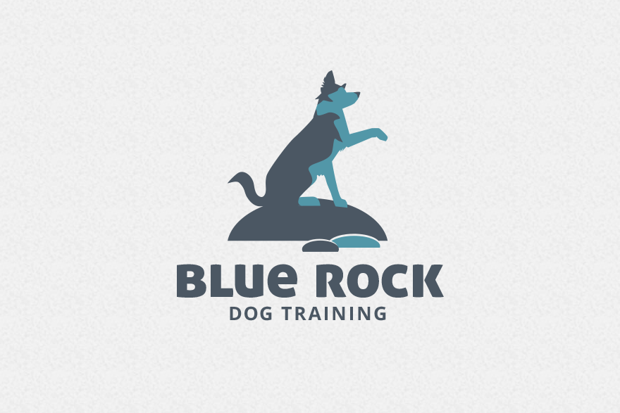 Blue Rock Dog Training Logo D Banzon Design