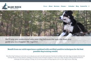 Blue Rock Dog Training website